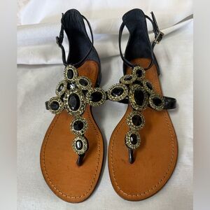 New Vince Camuto Black Stones with Gold embellished diamonds